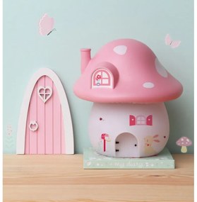 Φωτάκι νυκτός Night light: Mushroom house - Fairies  A little lovely company