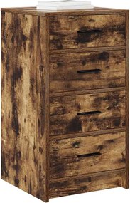 vidaXL Πλαϊνό γραφείο Καπνιστή δρυς 40 x 41 x 75 εκ Επεξεργασμένο ξύλο
