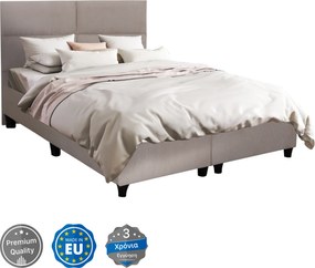 ΚΡΕΒΑΤΙ MILO HM616.32 ΜΠΕΖ ΥΦΑΣΜΑ ΓΙΑ ΣΤΡΩΜΑ 160x200εκ
