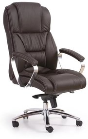 Καρέκλα γραφείου Houston 595, Σκούρο καφέ, 118x68x74cm, 26 kg, Με ρόδες, Με μπράτσα, Μηχανισμός καρέκλας: Μηχανισμός multiblock | Epipla1.gr
