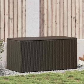 vidaXL Κουτί Αποθήκευσης Κήπου Καφέ 100x50x50 εκ. από Συνθετικό Ρατάν