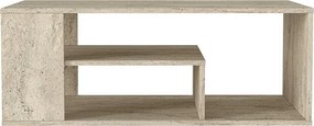 Τραπεζάκι σαλονιού Abdera Megapap χρώμα travertine 110x60x42εκ.