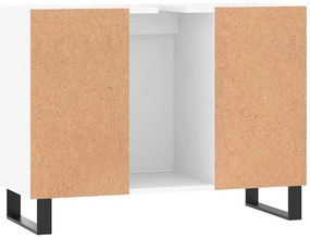 vidaXL Ντουλάπι Μπάνιου Λευκό 80 x 33 x 60 εκ. Επεξεργασμένο Ξύλο