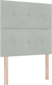 vidaXL Κεφαλάρι Ανοιχτό γκρι 90 cm Βελούδο