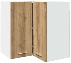 vidaXL κρεμαστό γωνιακό ντουλάπι Lyon Artisan Oak 57x57x60 εκ.