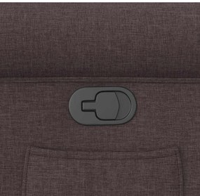 vidaXL Πολυθρόνα Ανακλινόμενη Σκούρο Καφέ Υφασμάτινη