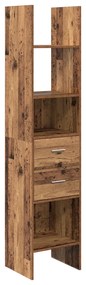 vidaXL Βιβλιοθήκη Παλαιό ξύλο 40 x 35 x 180 εκ. Επεξεργασμένο ξύλο