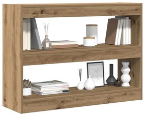 vidaXL Βιβλιοθήκη artisan δρυς 100 x 30 x 72 εκ Επεξεργασμένο ξύλο