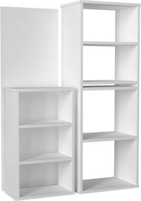 Γραφείο εργασίας πολυμορφικό Last Megapap χρώμα λευκό 119x44,7x123εκ.