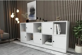 Stewehome Κονσόλα με ράφι και ντουλάπι Λευκό 160x40x72 cm