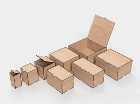 Intra Wooden Storage Master Set – Σετ Ξύλινων Κουτιών Αποθήκευσης με Καπάκι 16x18x38 cm Box29-00480