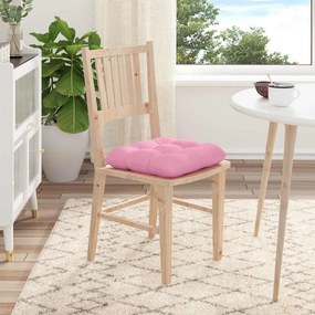 vidaXL Μαξιλάρια καθισμάτων 4 pcs Ροζ 40 x 40 x 12 εκ. ύφασμα