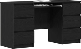 vidaXL Γραφείο Μαύρη Οξυά Επεξεργασμένο Ξύλο 140 x 50 x 76 εκ.