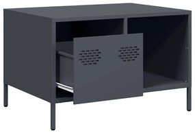 Τραπεζάκι Σαλονιού Ανθρακί 68,5x50x43,5εκ Χάλυβα Ψυχρής Έλασης - Ανθρακί