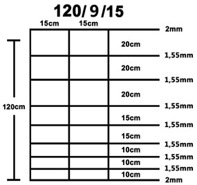 vidaXL Συρματόπλεγμα Περίφραξης Ασημί 50 x 1,2 μ. Γαλβανισμένο Ατσάλι