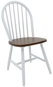 Καρέκλα Adalyn ξύλο καρυδί-λευκό πόδι 44x42.5x93 εκ.