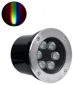 Χωνευτό Σποτ Φωτιστικό Δαπέδου LED 9W IP65 RGBW-Ίνοξ UNDERGROUND-TINA 90666 Globostar 90666 Inox