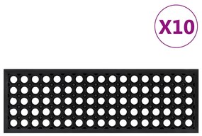 vidaXL Πατάκια Σκάλας 10 τεμ. 25 x 75 εκ. από Καουτσούκ