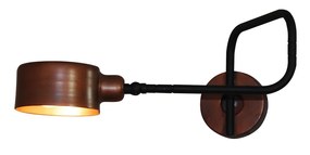 Φωτιστικό Τοίχου - Απλίκα HL-3544-1 CARI BLACK &amp; OLD COPPER WALL LAMP - 21W - 50W - 77-3926