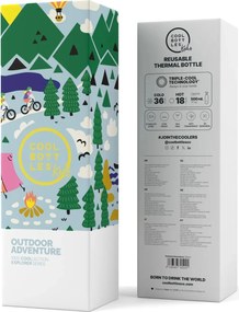 COOL BOTTLES Ανοξείδωτο παγούρι Περιπέτεια στη Φύση 500ml
