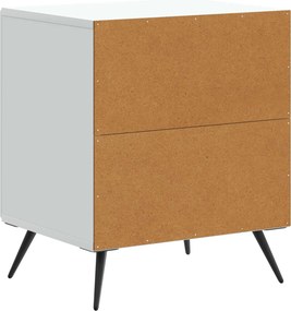 vidaXL Κομοδίνο Λευκό 43 x 34,5 x 50 εκ Επεξεργασμένο Ξύλο