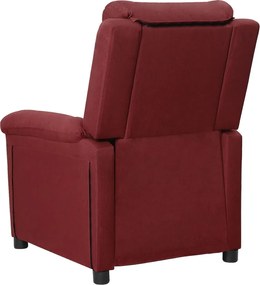 vidaXL Πολυθρόνα Μασάζ Ηλεκτρική Μπορντό Υφασμάτινη