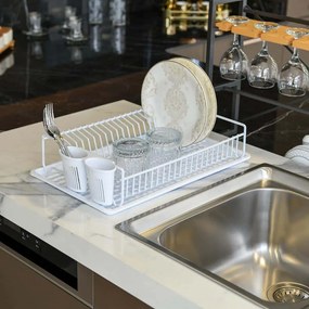 Πιάτοθήκη με ΔΙΣΚΟ 38037/WHITE 41x27.5cm