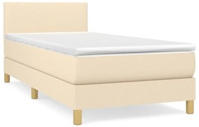 ΚΡΕΒΑΤΙ BOXSPRING ΜΕ ΣΤΡΩΜΑ ΚΡΕΜ 80 X 200 ΕΚ. ΥΦΑΣΜΑΤΙΝΟ 3140414