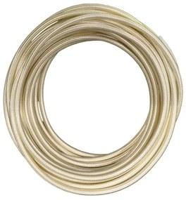 Adeleq Καλώδιο Κορδόνι Διακοσμητικό 2x0.50mm² Τιμή Ανά Μέτρο Λευκό Περλέ 9-025028