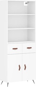 vidaXL Ντουλάπι Λευκό 69,5x34x180 εκ. από Επεξεργασμένο Ξύλο
