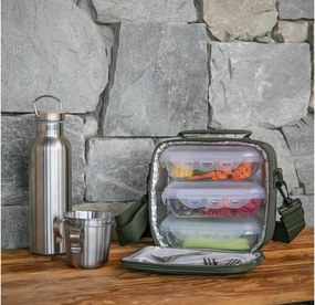 LUNCH BOXES &amp; LUNCH BAGS SET CARRYING LUNCH BOX - GREEN