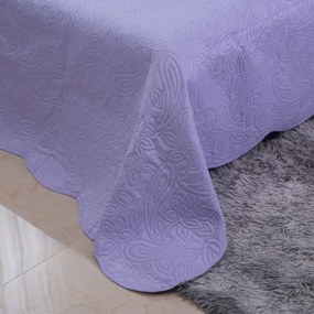 Κουβερλί Υπέρδιπλο (Σετ 220x240) 2 Όψεων Silk Fashion Solid Lila