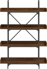 vidaXL Βιβλιοθήκη 4 Επιπέδων Καφέ Δρυς 100x33x145,5 εκ. Επεξεργ. Ξύλο