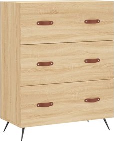 vidaXL Ντουλάπι Sonoma δρυς 69,5 x 34 x 180 εκ. από Επεξεργασμένο Ξύλο