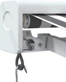 vidaXL Τέντα Πτυσσόμενη Ανθρακί και Λευκή 3,5x2,5μ. Ύφασμα / Αλουμίνιο