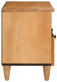 vidaXL Ντουλάπι TV Ανοιχτό καφέ 70 x 33 x 46 εκ Μασίφ ξύλο μάνγκο