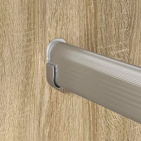 vidaXL Ράβδος Ντουλάπας 2 τμχ. Ασημί 472 x 15 x 29 mm