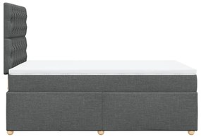 Κρεβάτι Boxspring με Στρώμα Σκούρο Γκρι 120x190 εκ Υφασμάτινο 3293527