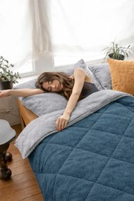 Stewehome Πάπλωμα διπλής όψης μονό ατόμου από βαμβάκι με ύφασμα και ράφι 155x215 cm