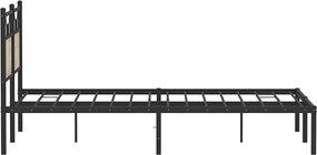 vidaXL Πλαίσιο Κρεβατιού Χωρ. Στρώμα Sonoma Δρυς 137x190 εκ Επεξ. Ξύλο