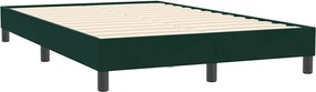 vidaXL Box Spring Κρεβάτι χωρίς στρώμα Σκούρο πράσινο Βελούδινο
