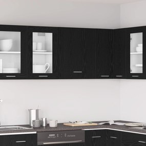 vidaXL Μαύρος Οξύλος Κρεμαστό Ντουλάπι 50x31x60 εκ. Φτιαγμένο από Επεξεργασμένο Ξύλο