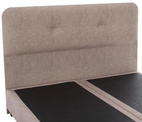 Επενδυμένο Κρεβάτι DOLORES Διπλό Nubuck Μπέζ 150x200 εκ. 150x205x105 εκ.
