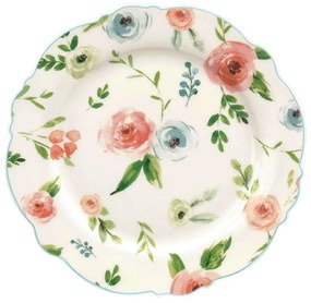 Πιάτο Γλυκού Primavera 28.098.03 Φ21cm Blue-Multi Cryspo Trio Porcelain