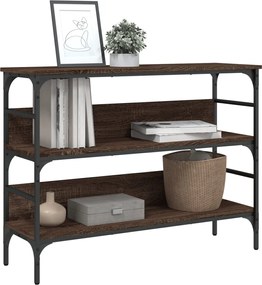 vidaXL Τραπέζι Κονσόλα Καφέ Δρυς 100x32x75 εκ. Επεξεργασμένο Ξύλο