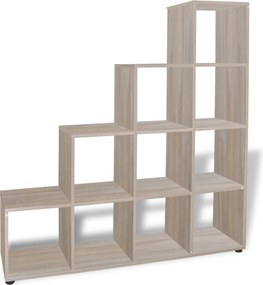 vidaXL Βιβλιοθήκη / Ραφιέρα με Κύβους Χρώμα Δρυς 142 εκ.