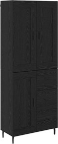 vidaXL Highboard 2 pcs Μαύρη Οξυά 69,5 x 34 x 180 εκ.