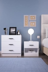 Stewehome Κομψό και μοντέρνο λευκό φοιτητικό σετ 7 τεμαχίων για ένα ολοκληρωμένο φοιτητικό δωμάτιο 90x190 cm