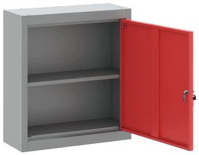 vidaXL Ντουλάπι Εργαλείων με ράφι Κόκκινο και γκρι 50 x 20 x 55 εκ.