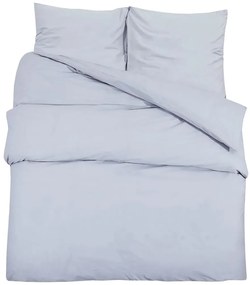 vidaXL Σετ Παπλωματοθήκης Γκρι 200x200 εκ. Ελαφρύ Ύφασμα Μικροϊνών